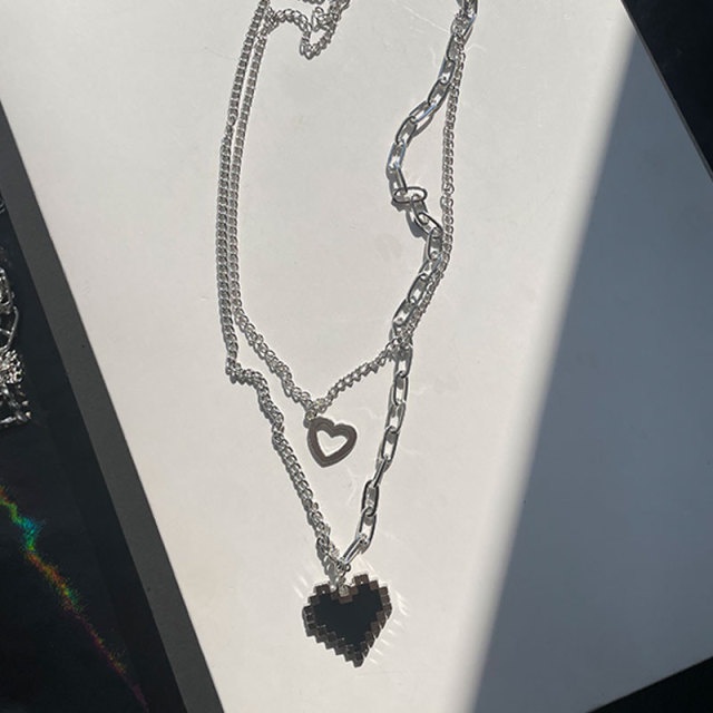 Y2k Kalung Choker Silver 2k Dengan Liontin Kupu-Kupu + Hati + Mutiara Untuk Wanita