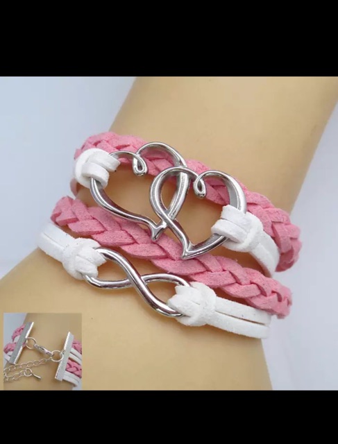 Gelang kulit fashion import aksesoris wanita A22 love