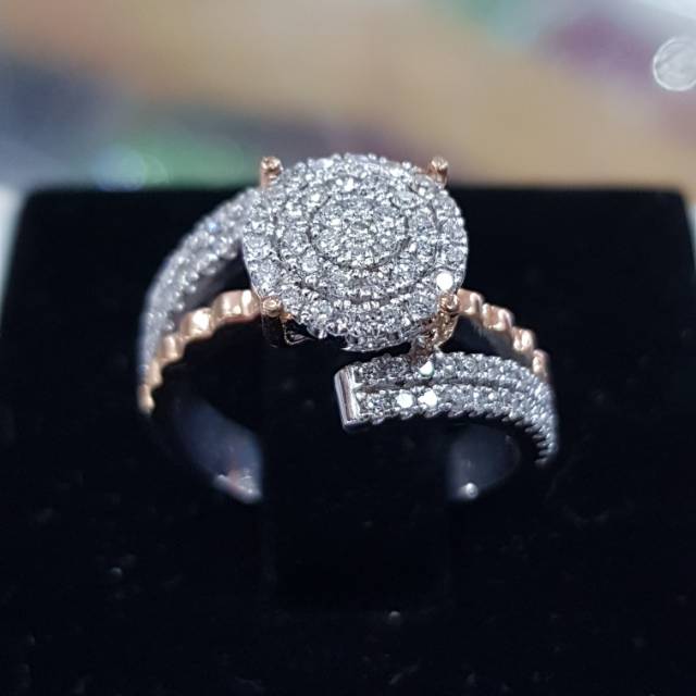 Cincin emas berlian eropa natural dan asli