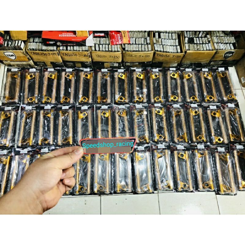 Stang Jepit QTT Satria Fu 150 Sonic 26 mm 15 Derajat warna gold biru
