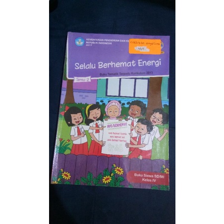 buku  tematik tema 2 , kelas 4 SD