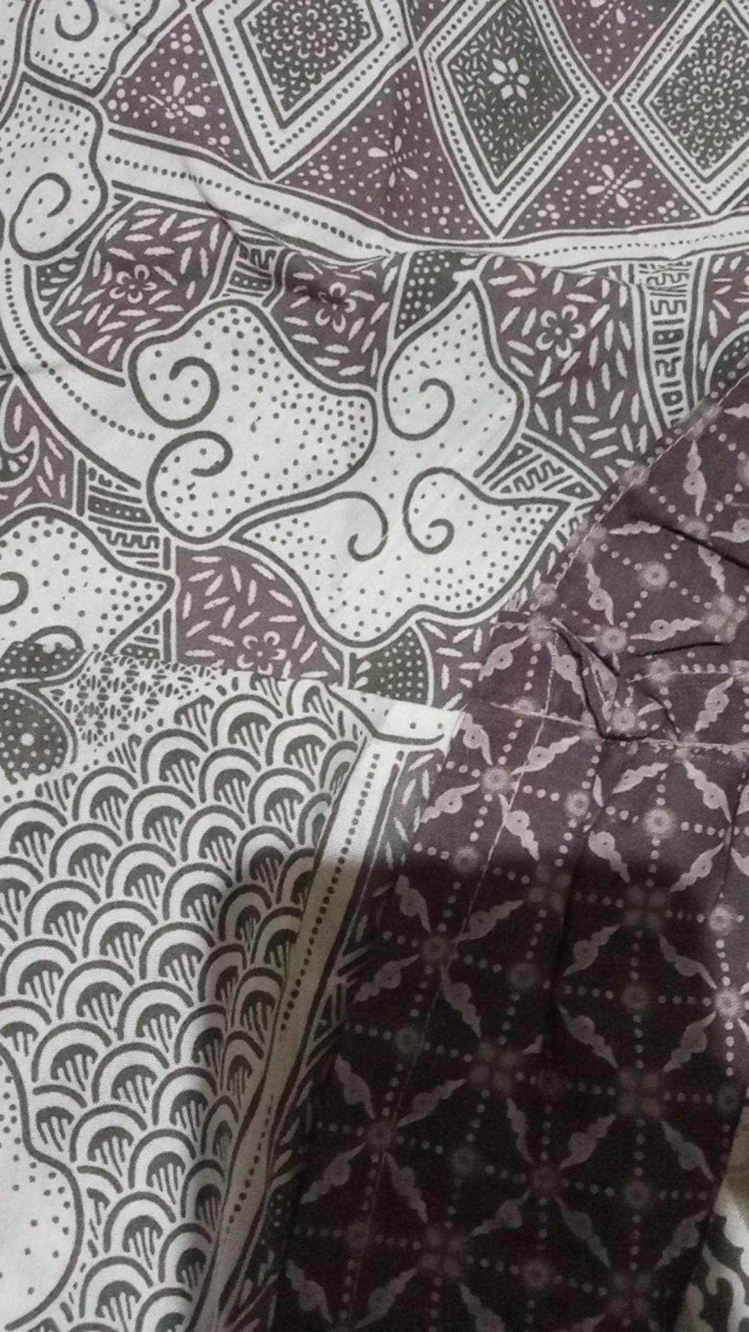 Batik Couple  Keluarga Modern -  Batik Set Ori Ndoro Jowi Silver Size M-5l Jumbo -batik Pekalongan