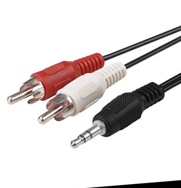 Kabel konektor Audio jack ke RCA Male 3.5mm