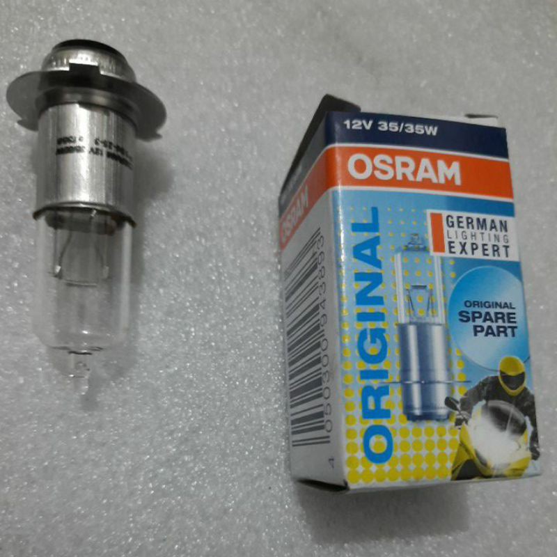 Bohlam Lampu Depan Osram Ori 12 Volt 35/35 Watt Kaki 2 62347 P15d 25 3 Vespa Thunder Motor Matic