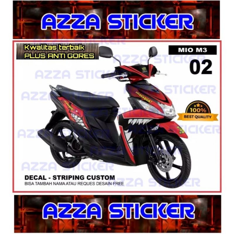 Sticker Striping Decal Mio M3 Full Body, Sticker Decal Mio M3 Full Body, Decal Mio M3 02