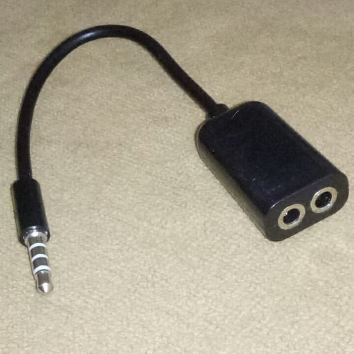 Splitter Audio 3.5mm Cabang Jack Mini 3.5mm ke 2 female