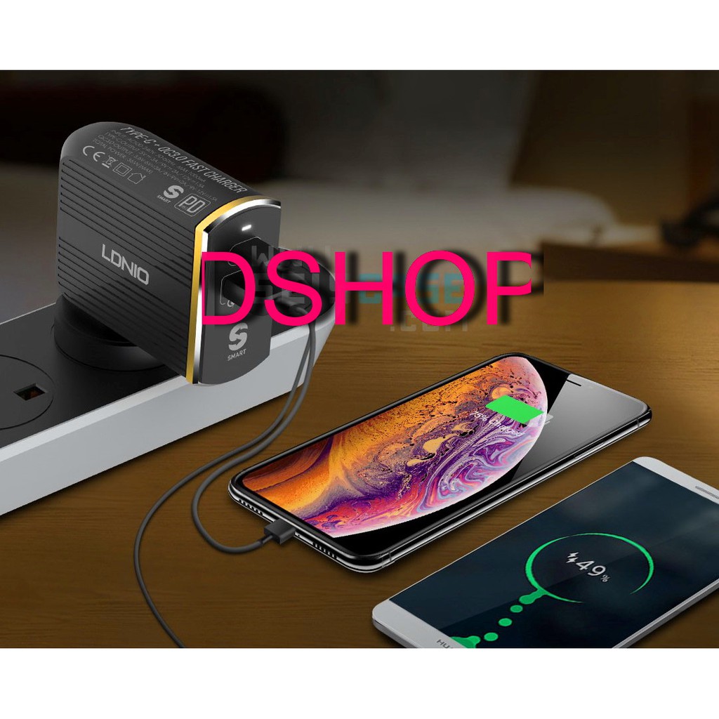 Adaptor LDNIO A2502C HOME CHARGER PORT PD+Q.30 TYPE-C  FAST Charger