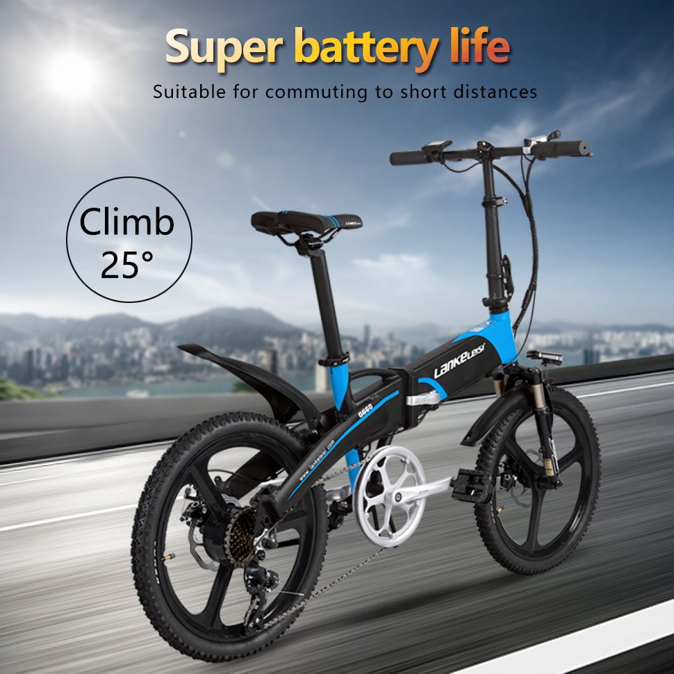 Lankeleisi Sepeda Elektrik Lipat Smart Moped Luxury Edition 48V 10.4AH - G660