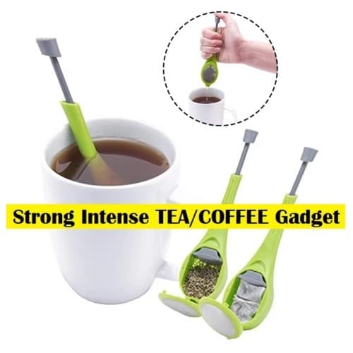 Tea Infuser Spoon with Built-in Plunger Reusable for Tea Bag or Coffee - Sendok Pengaduk + Penyaring