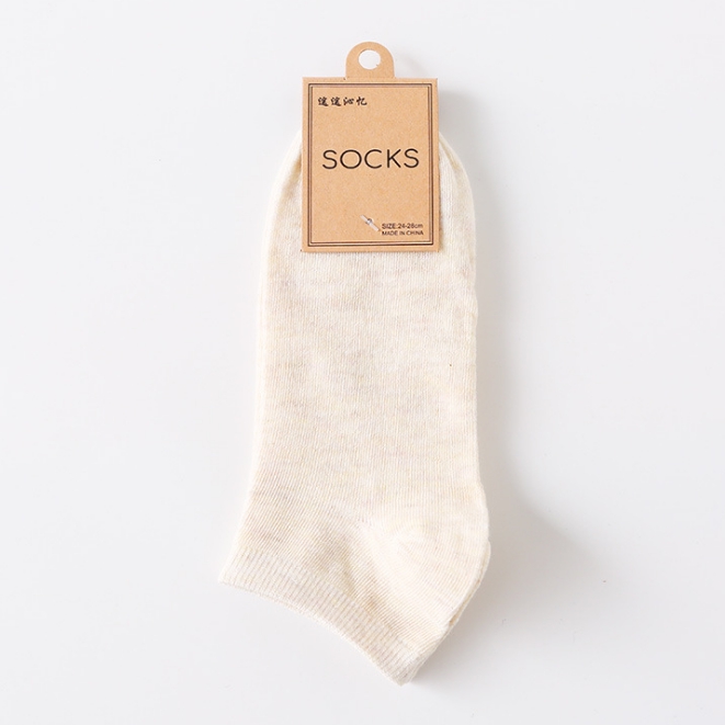 OSM - K462 Kaos Kaki Pria Polos Semata Kaki / Kaos Kaki Ankle Man / Socks / Short Socks/ Sepatu-K462 Cream