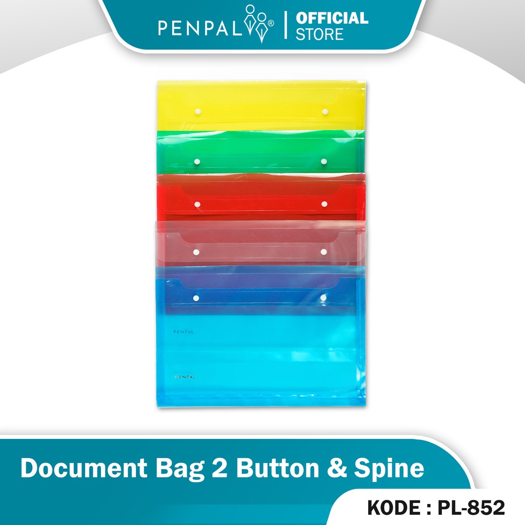 

AT Penpal Document Bag 2 Button & Spine / Map 2 Kancing PL-852