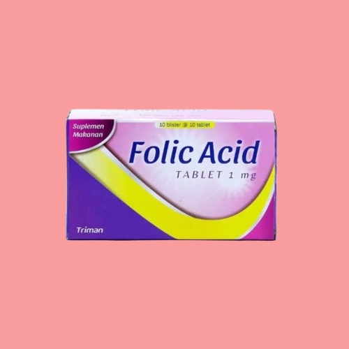 Jual FOLIC ACID 1MG TABLET PER BOX MERK TRIMAN (FOLIC ACID 1MG TRIMAN