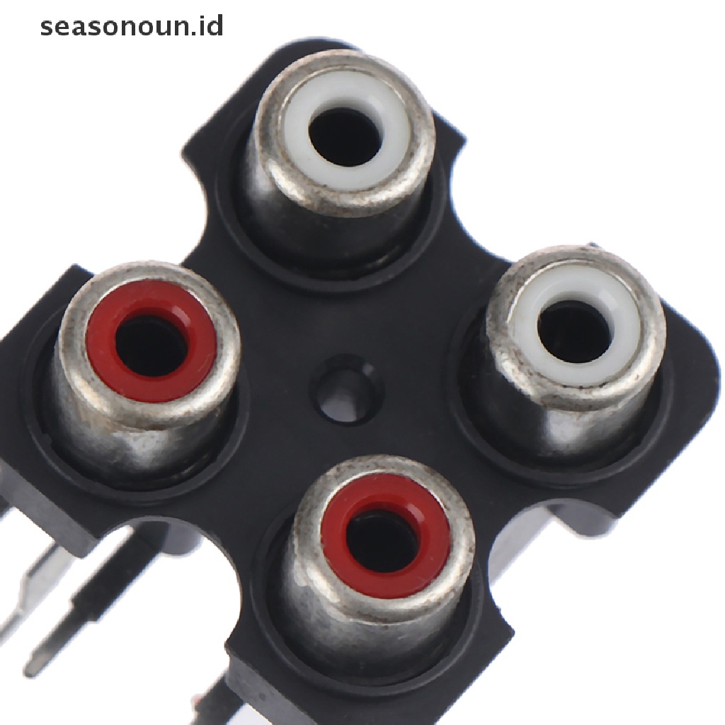 5pcs Konektor input socket Audio Jack AV Stereo RCA Female 2 / 4 Lubang
