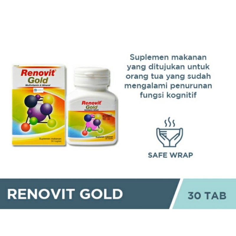 renovit gold 30 tablet multivitamin khusus lansia