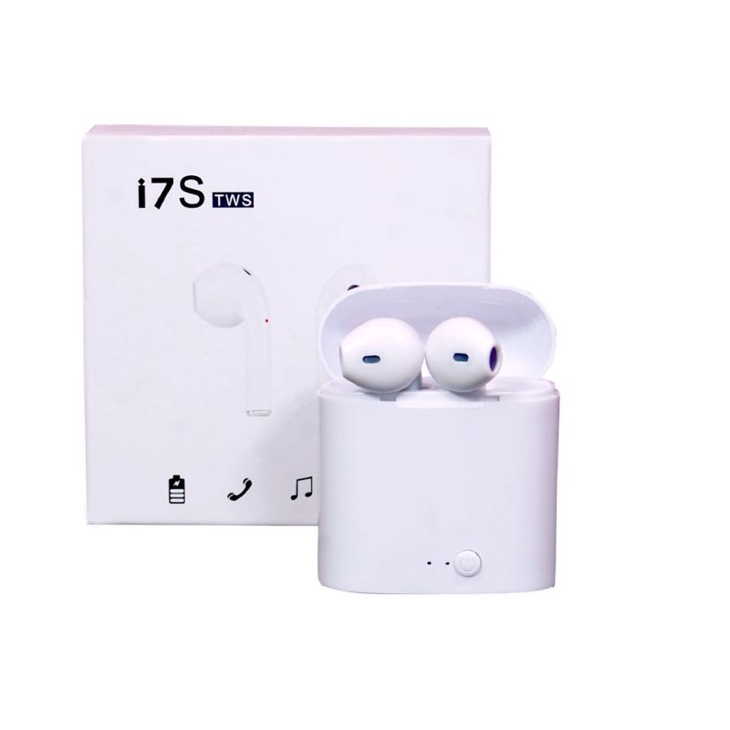 HEADSET EARPHONE WIRELESS TANPA KABEL i7s TWS AIRPODS BISA COD MIRAH LEBAY-1