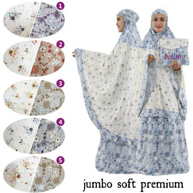 Setelan Mukena Rampel Jumbo Rayon Premium