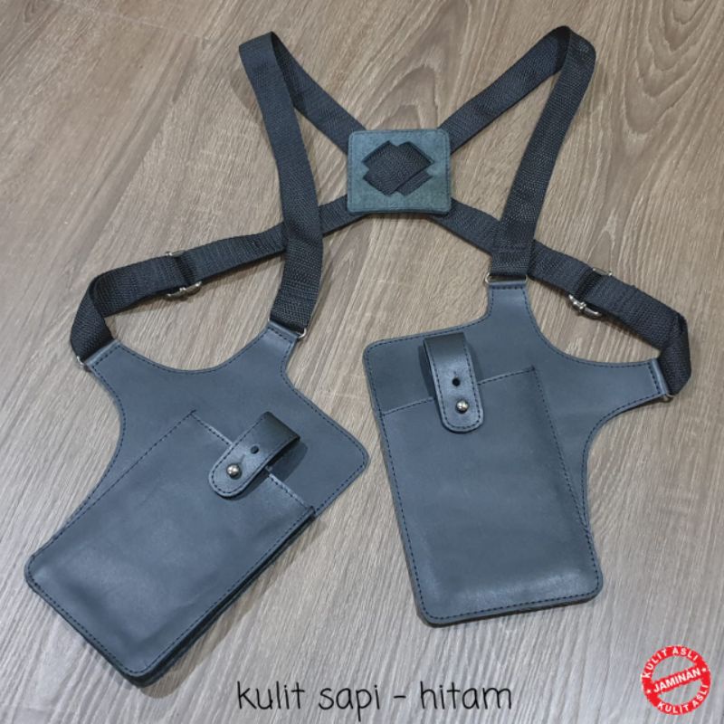 chest rig bag tas dompet rompi kulit