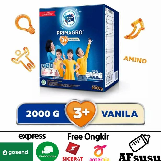 

BISA BAYAR DITEMPAT Frisian Flag Primagro 3+ dulu 456 Rasa Vanila Vanilla - 2000Gram 2Kg