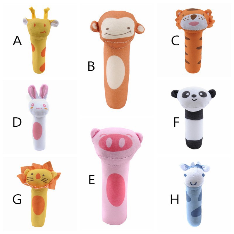 Grosir - B699 Mainan Boneka Tangan Bayi Bunyi Toet / Baby Hand Rattle Toy Stick/Boneka Genggam Bayi