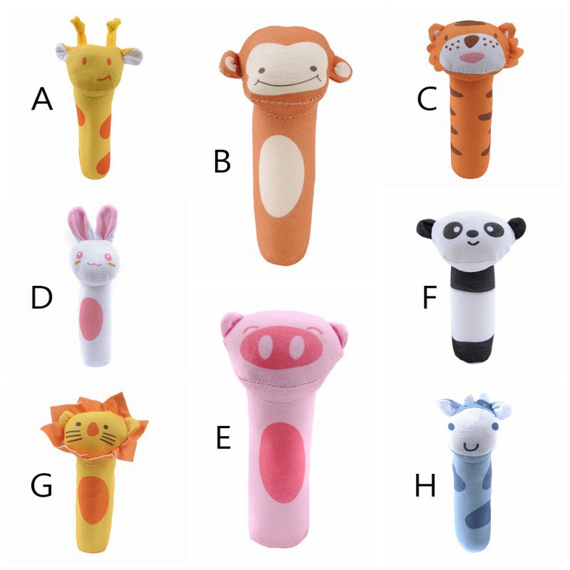 Grosir - B699 Mainan Boneka Tangan Bayi Bunyi Toet / Baby Hand Rattle Toy Stick/Boneka Genggam Bayi