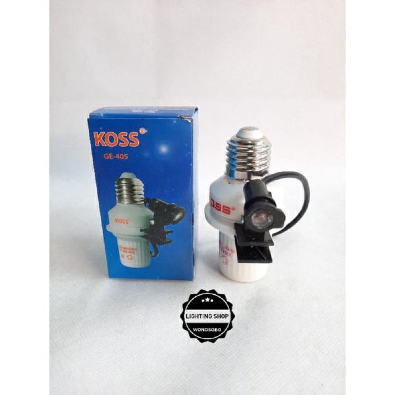 fiting sensor cahaya e27 fiting lampu otomatis