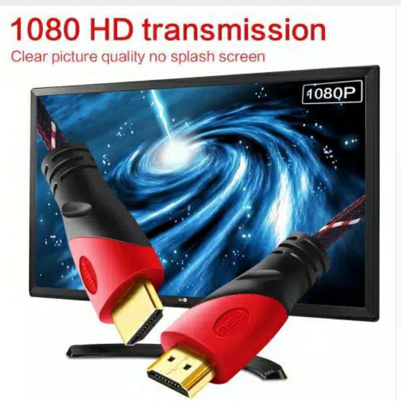 Kabel Serat HDMI to HDMI 5M Jaring Versi 1.4 / Cable 5 Meter / 5 M Mysunstore