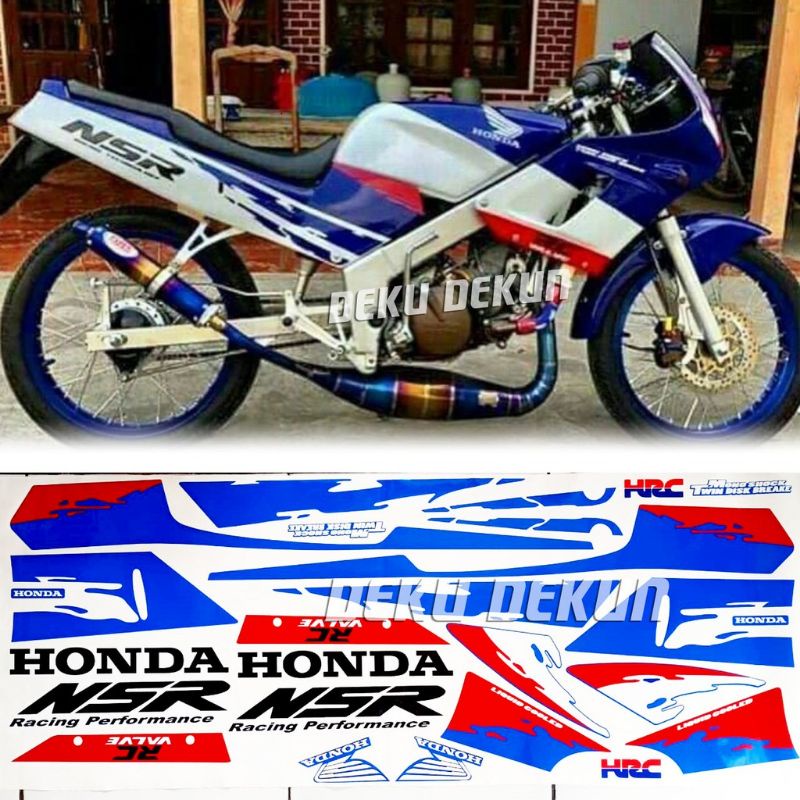 striping nsr 150r / striping honda nsr 150r / striping honda nsr hrc 150r biru putih thailand / stri