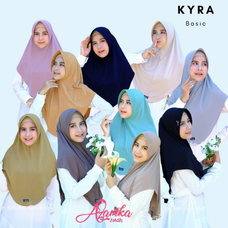 Bergo Kyra Basic by Azamka Hijab Size M (Standar)