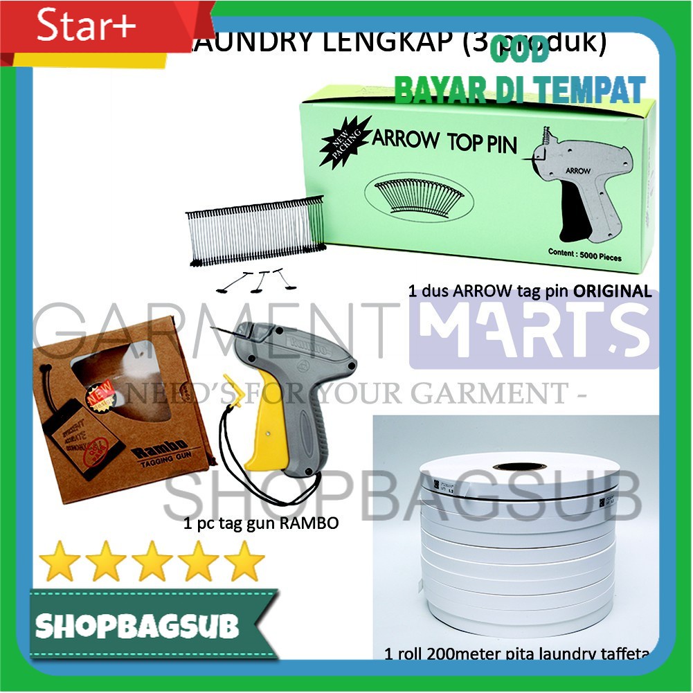 

Paket Laundry Alat tembak Tag gun & Tag pin & Pita label penanda