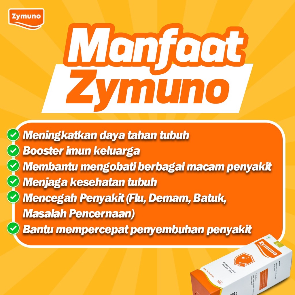 Zymuno – Vitamin Herbal Tingkatkan Daya Tahan Tubuh Imun Jaga Kesehatan Tubuh Cegah Flu Demam Batuk Bantu Atasi Masalah Pernafasan Terapi Penyembuhan Kanker