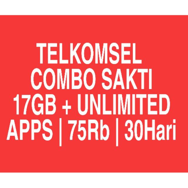 Cod Kartu Sakti Combo Telkomsel 17gb 25gb Unlimited Apps 75rb Shopee Indonesia