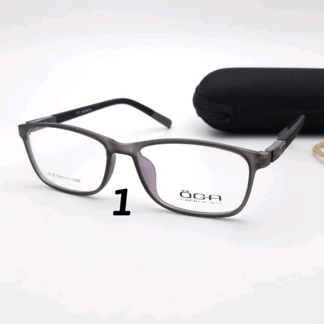 Paket Frame free Lensa Minus Anti Radiasi | Kacamata OGA X-8