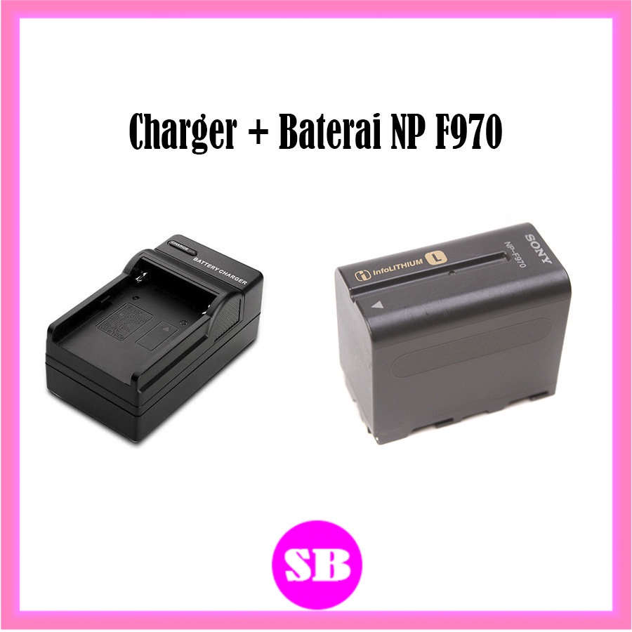 Paket Battery Charger Sony NP F970 NPF970 NP-F970 Untuk Led Godox P260C