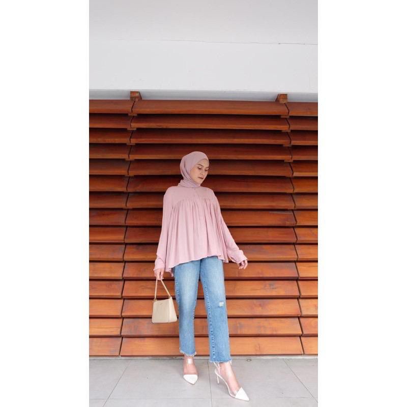 1KG MUAT 5PCS | CRINCLE KEMEJA RAYON PREMIUM HITS OOTD SELEBGRAM FASHION GROSIR MURAH WANITA