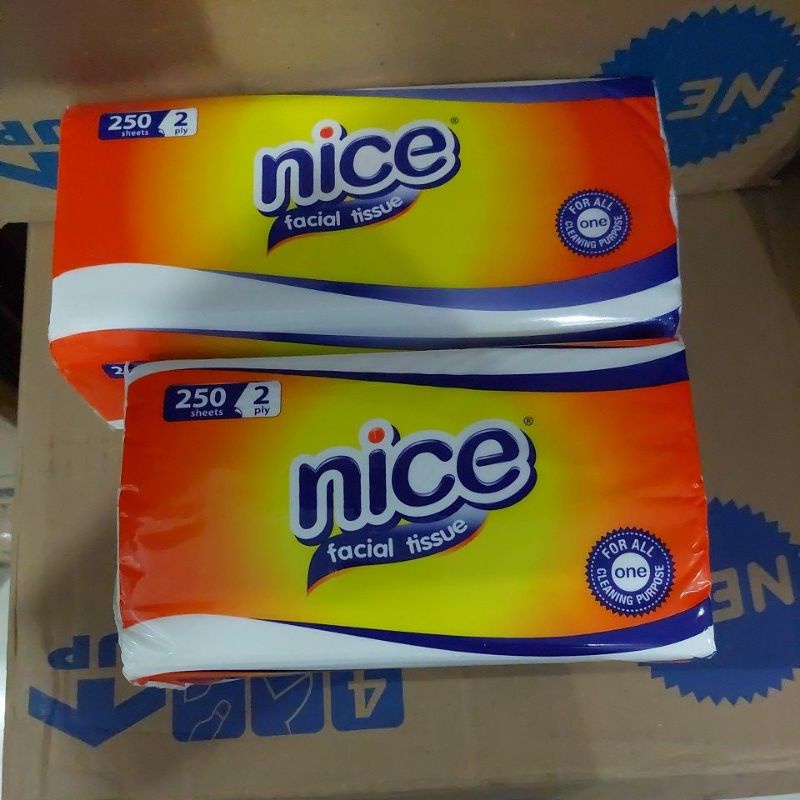 Tisu Tissue nice 250sheets 2ply / tisu facial / serbaguna-Pendek