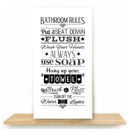 Hiasan Dinding Tulisan Bathroom/Kamar Mandi/Pajangan Dinding/Dekorasi Rumah
