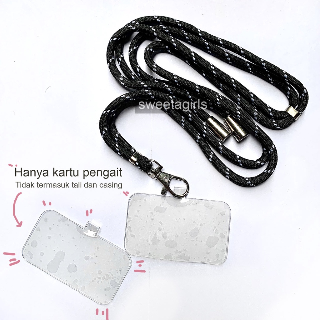 Kartu Pengait untuk Tali Gantungan Hp Model Mama Gigi Lanyard full Colour [ HANYA KARTU / HOLDER ] - sweetagirls / bahan dari karet tidak gampang molor / besi anti karat / nagita slavina / sweetacase.id