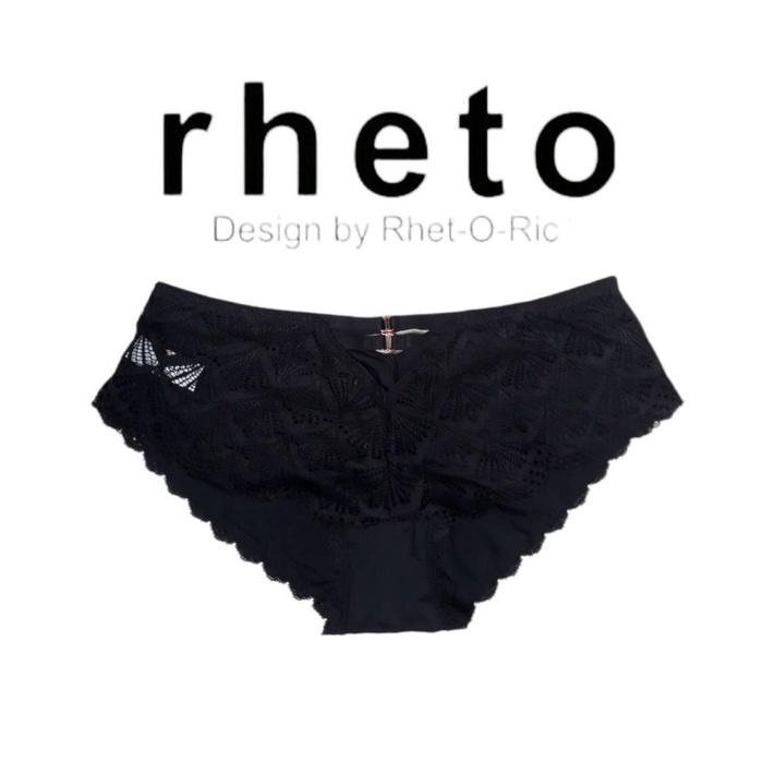Panty Rheto Black Front Renda
