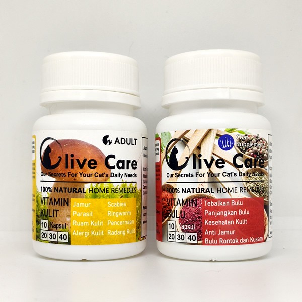 Olive Care Paket Vitamin Kucing MASALAH KULIT & BULU DEWASA | Shopee