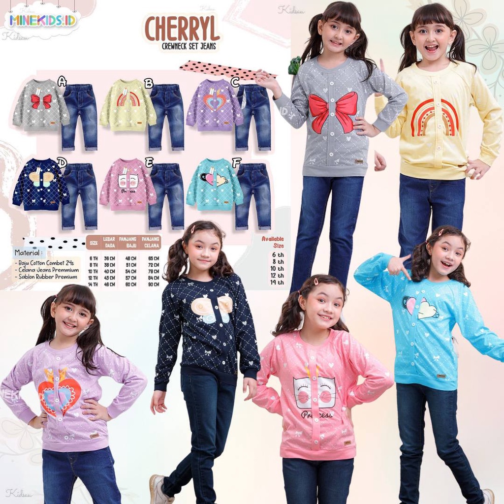 Setelan Jeans Cherryl Crewneck Minekids