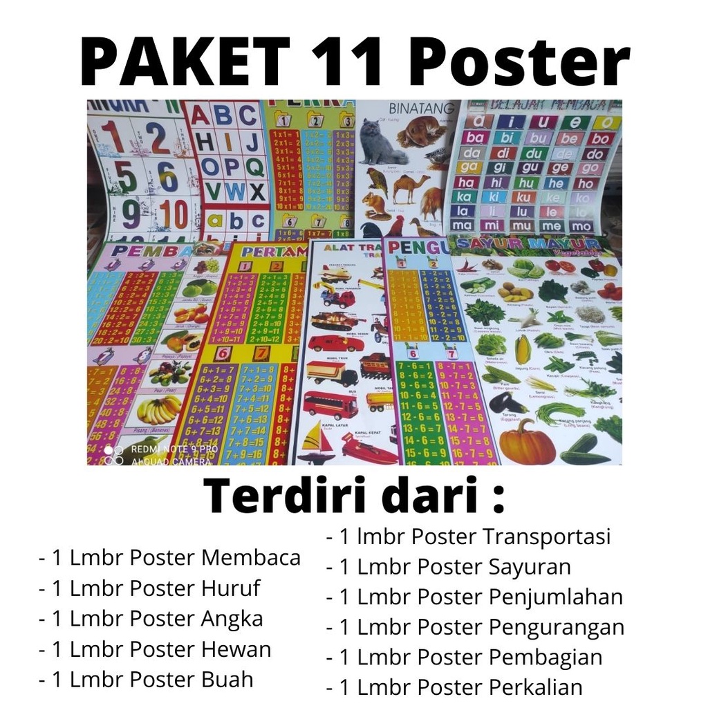 

11 POSTER EDUKASI ANAK BELAJAR MEMBACA