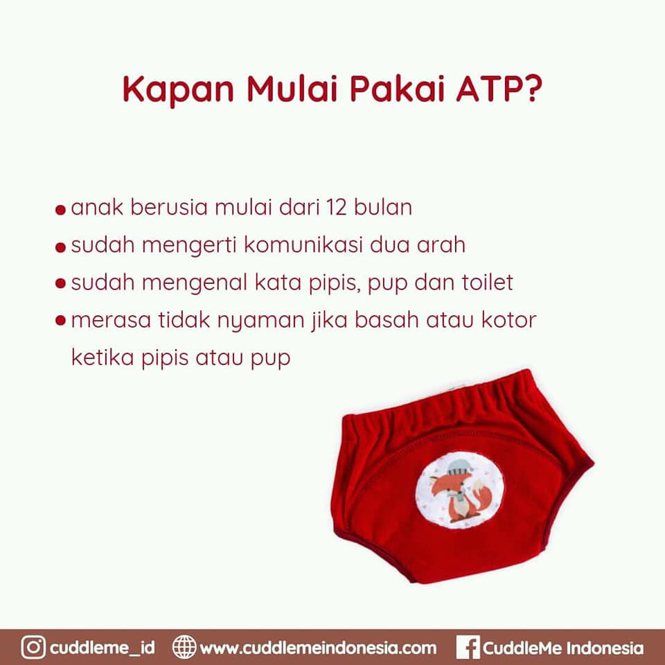 KNB ATP adjustable training pant cuddleme / perlengkapan bayi / celana toilet training pad / pants /  anak bayi  baby cuddle me / potty training pipis anak