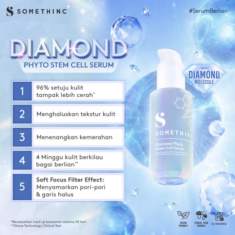 ❤️ Cloudy ❤️ SOMETHINC Diamond Phyto Stem Cell Serum 20ml 40ml | Serum Pencerah Wajah