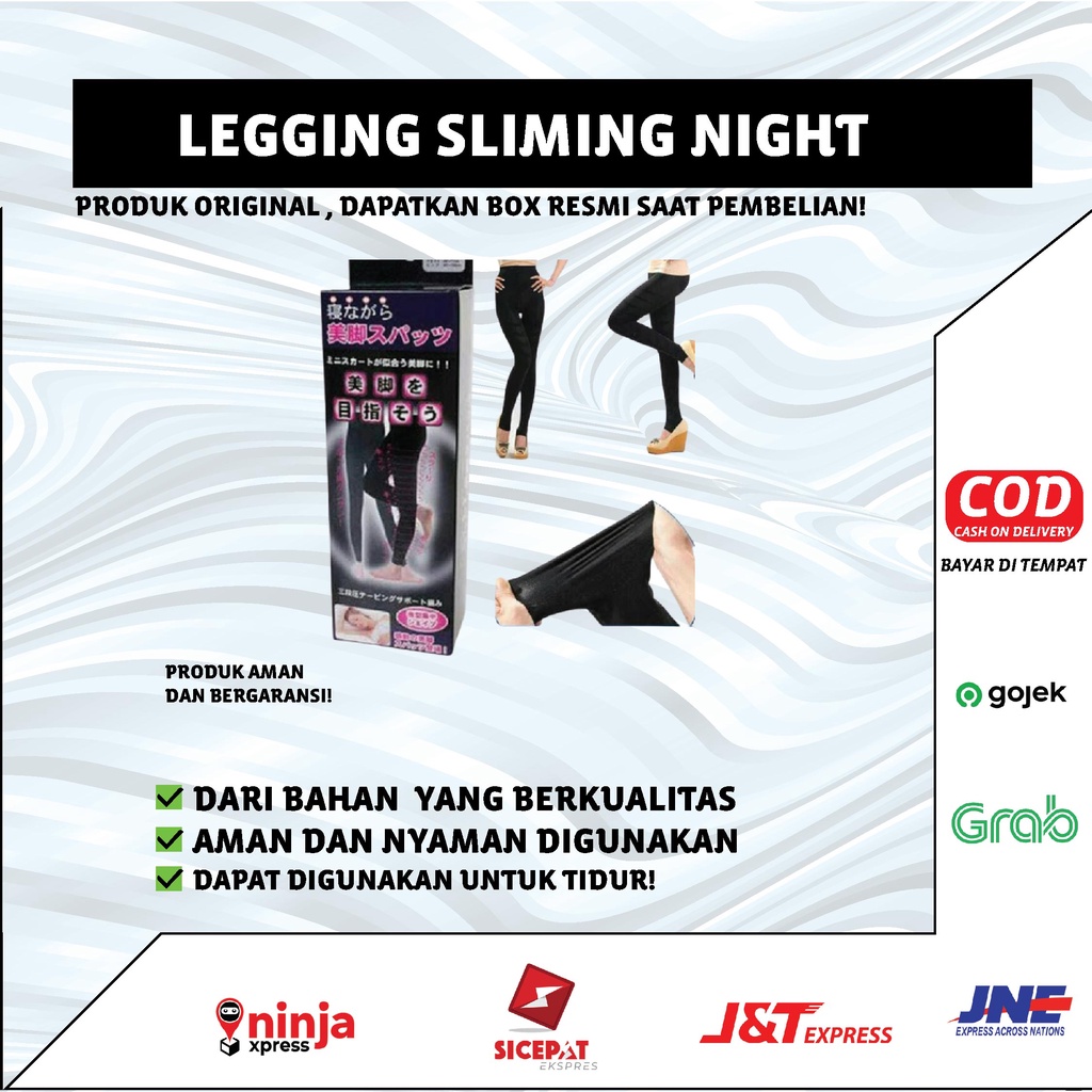 Celana Slimming Night Legging Leging Leijing Strit Pelangsing Pembentuk Paha Bokong Betis Wanita Cewe Perempuan Anak Import Tebal Strech Sport Untuk Tidur High Waisted