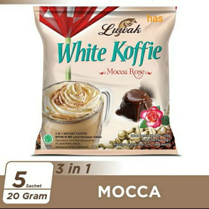 

LUWAK White Koffie Mocca Rose isi 5 sachet