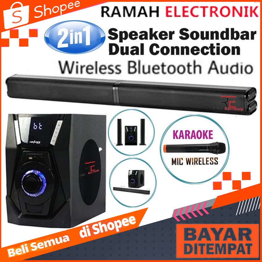 Speaker Soundbar Advance M60BT Soundbar Speaker Bisa Karaoke