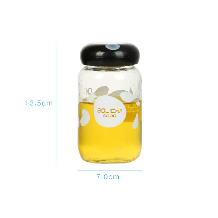 [COD] BOTOL MINUM JAMUR KACA 300ML FREE POUCH