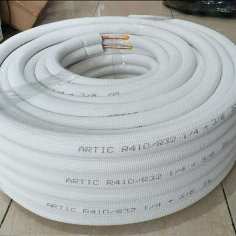 pipa ac 3mtr dan 5mtr paket kelengkapan pasang ac 1/2pk sampe 1pk