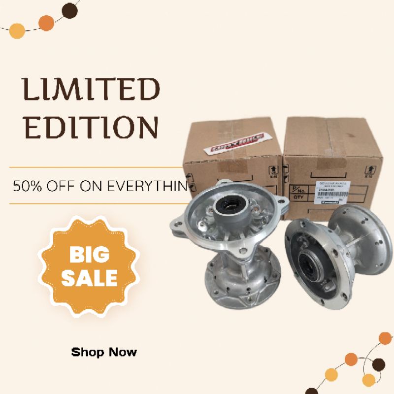 Tromol set klx s hole 28 Tromol KLX Hole 28 Original Kawasaki Tromol KLX Depan Belakang Original