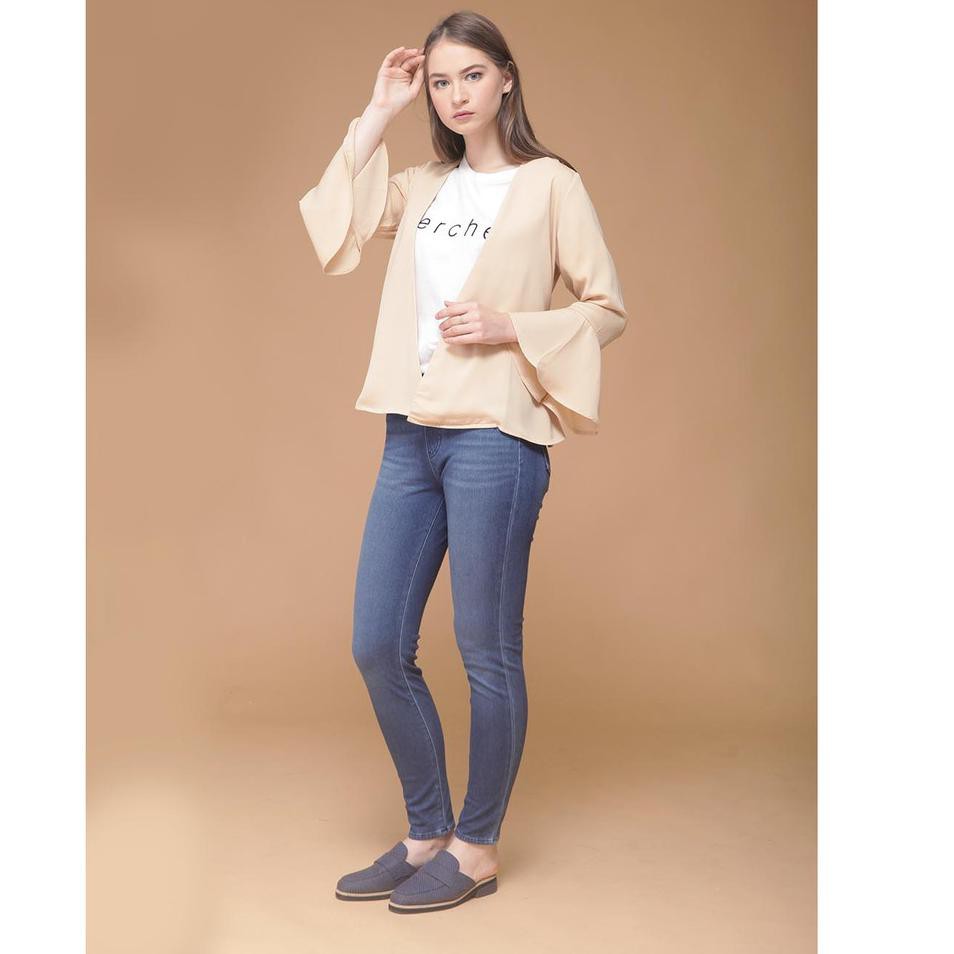 Dijamin Miring harga.. Pakaian Wanita Iryna Beige Cardigan Merche